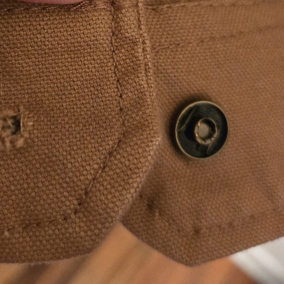 Dickies Upcycled Tan Utility Jacket Streetwear Grunge Art To Wear XL - Picture 10 of 10